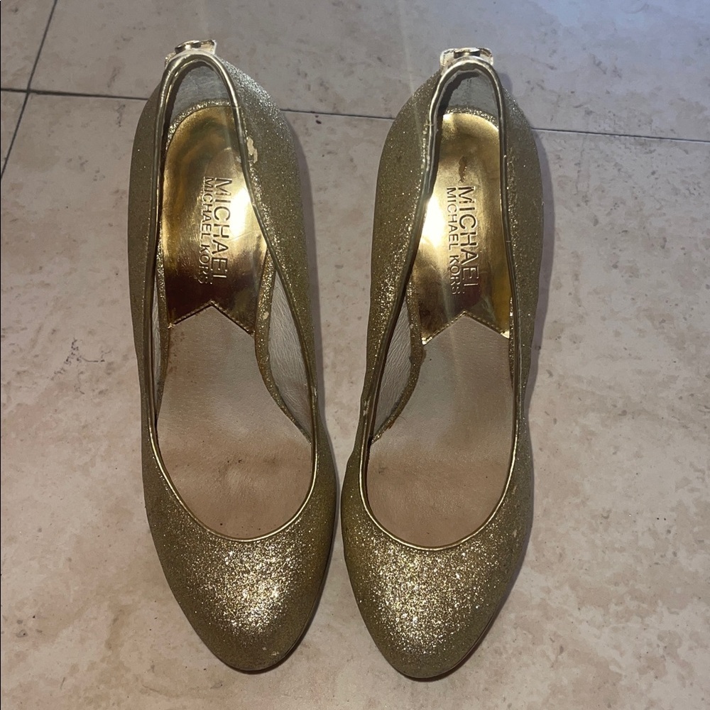 Michael Kors Glittering Gold Heels